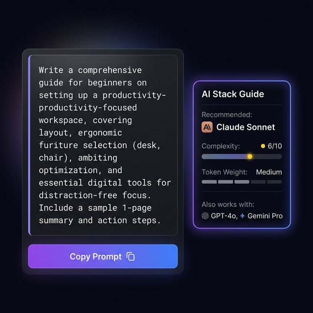 Spello prompt output with AI Stack Guide